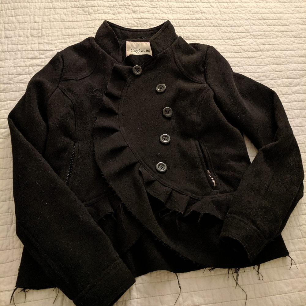 Cute Black Peacoat